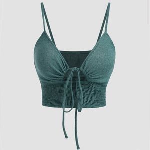 Cider Tie Front Crop Top